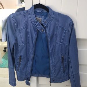 Blue  pleather jacket